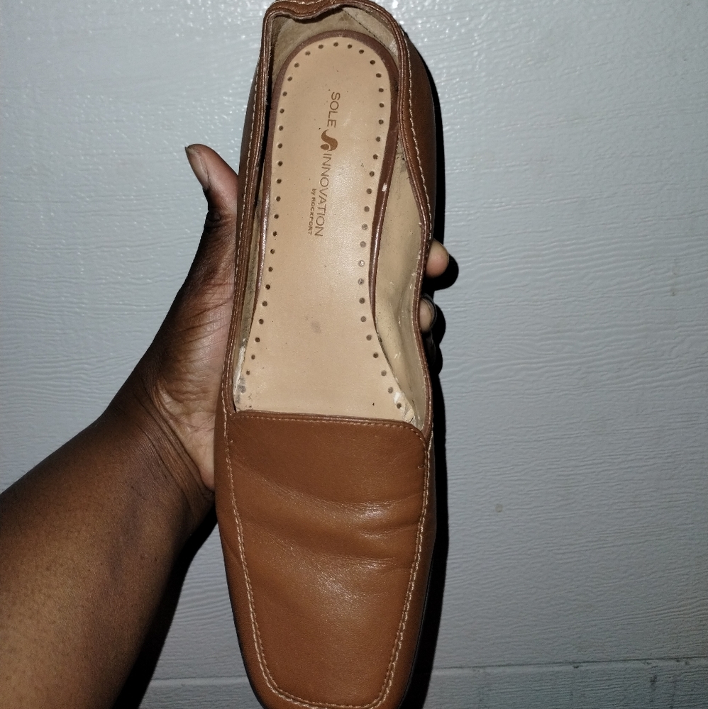 Sole Innovation By Rockport Womens Brown Leather Loafers